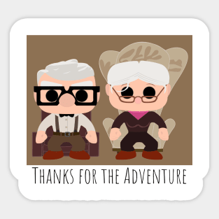 Carl & Ellie - Thanks for the Adventure! Sticker